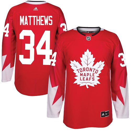 Kinder Toronto Maple Leafs Eishockey Trikot Auston Matthews #34 Authentic Rot Alternate